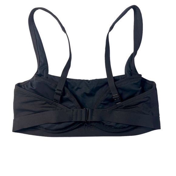 NEW Sea Level Square Neck Bralette Bikini Top Black Size 6 - Picture 5 of 10